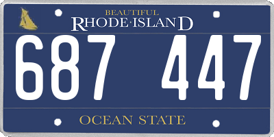 RI license plate 687447