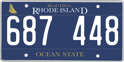 RI license plate 687448