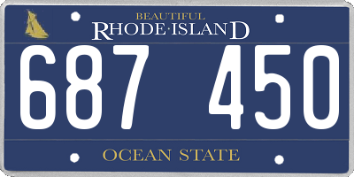 RI license plate 687450