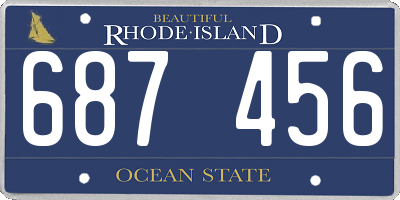 RI license plate 687456