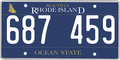RI license plate 687459