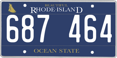 RI license plate 687464