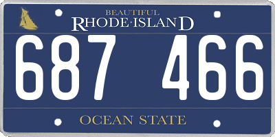 RI license plate 687466