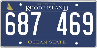 RI license plate 687469