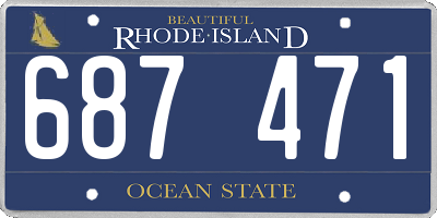 RI license plate 687471
