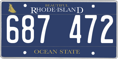RI license plate 687472
