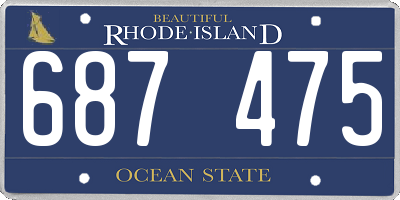RI license plate 687475