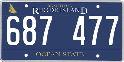 RI license plate 687477