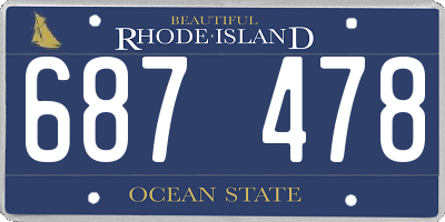 RI license plate 687478