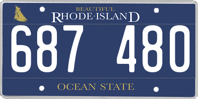 RI license plate 687480