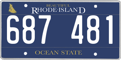 RI license plate 687481