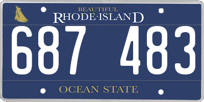 RI license plate 687483