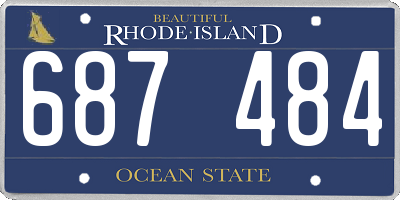 RI license plate 687484