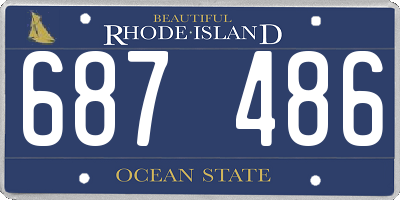 RI license plate 687486