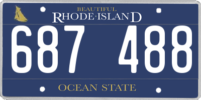 RI license plate 687488