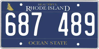 RI license plate 687489