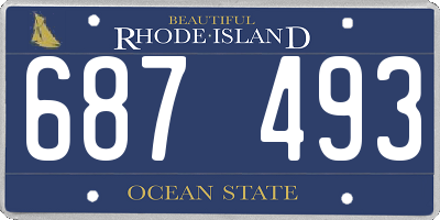 RI license plate 687493