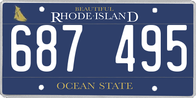 RI license plate 687495