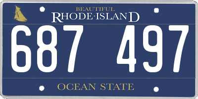 RI license plate 687497