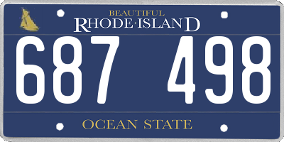 RI license plate 687498