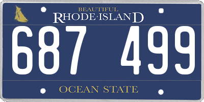 RI license plate 687499