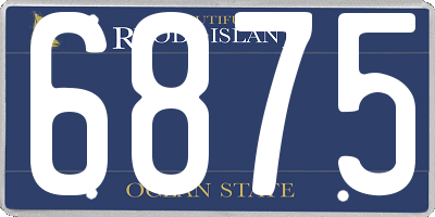 RI license plate 6875