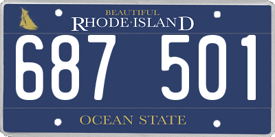 RI license plate 687501
