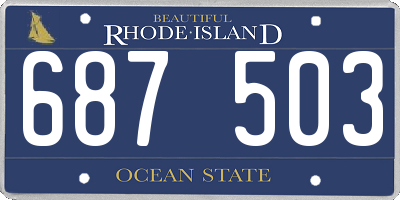 RI license plate 687503