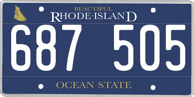 RI license plate 687505
