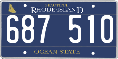 RI license plate 687510