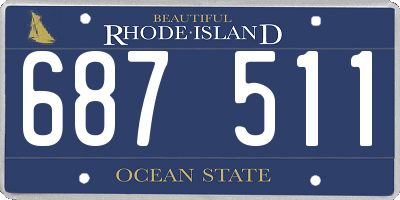 RI license plate 687511