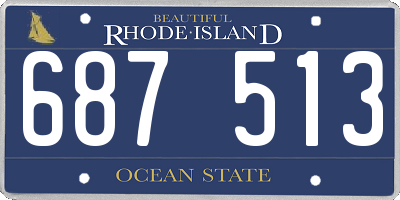 RI license plate 687513
