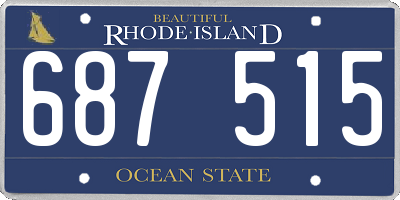RI license plate 687515