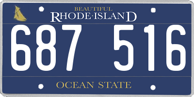 RI license plate 687516