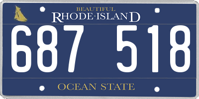 RI license plate 687518
