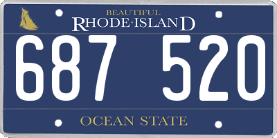 RI license plate 687520