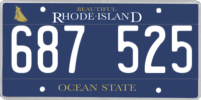 RI license plate 687525