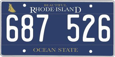 RI license plate 687526