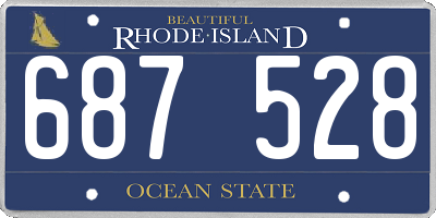 RI license plate 687528