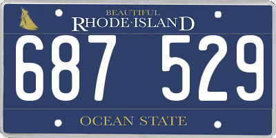 RI license plate 687529