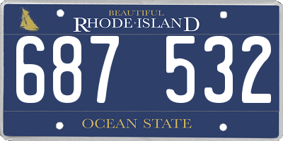 RI license plate 687532