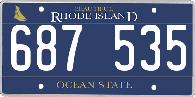 RI license plate 687535