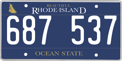 RI license plate 687537