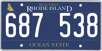 RI license plate 687538