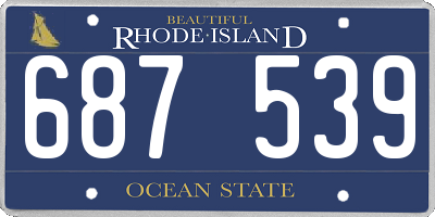 RI license plate 687539
