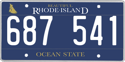 RI license plate 687541