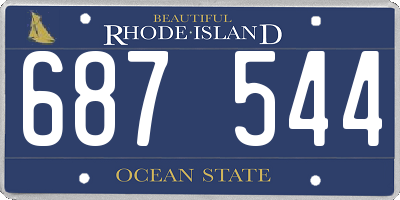 RI license plate 687544
