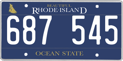 RI license plate 687545