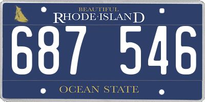 RI license plate 687546