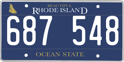 RI license plate 687548